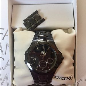 Seiko Coutura Kinetic Perpetual Black Watch